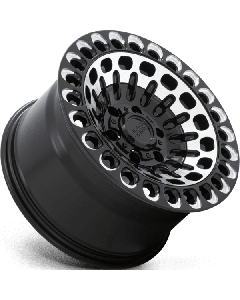 Black Rhino Labyrinth 17X9.5 5X127 Gloss Black W/ Machined Face & Milling