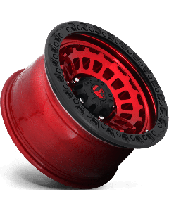 Fuel D632 Zephyr 18X9 8X180 Candy Red Black Bead Ring