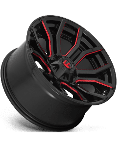 Fuel D712 Rage 20X10 8X180 Gloss Black W/ Candy Red