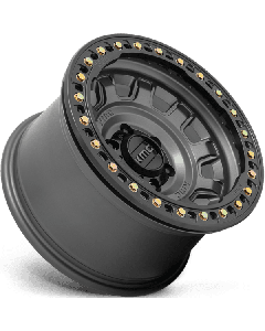 KMC Wheels KM236 Tank Beadlock 17X9 6X139.7 Satin Black W/ Black Bolts