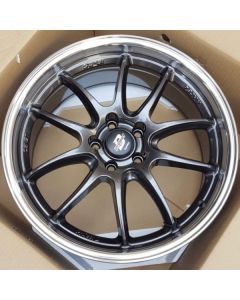 Lenso Projectd Race-4 "904" 18X8.5 5X114.3 Black Plus Mirror Lip Polish