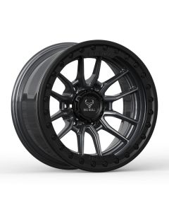 Big Bull TREX - VI - 17X9 6x139.7 Gunmetal w/ Black Ring (Forged Beadlock)