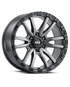 G-FX TR22 17X9 6X139.7 Matte Grey With Matte Black Lip