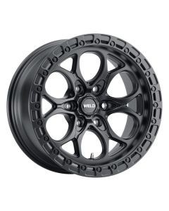 Weld Off-Road Ledge Six W108 18X9 6X139.7 Satin Black / Black ring