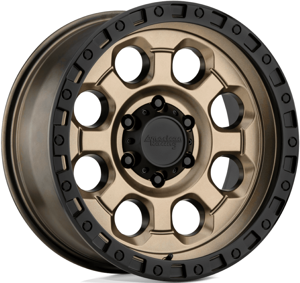 American Racing AR201 16X8 5X114.3 Matte Bronze W/ Black Lip