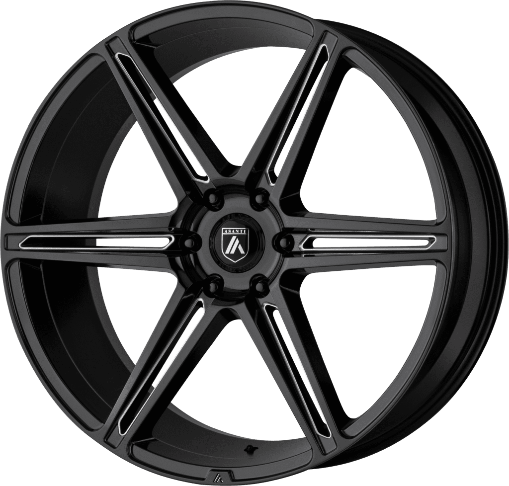Asanti Abl-25 Alpha 20X9 6X135 Gloss Black Milled