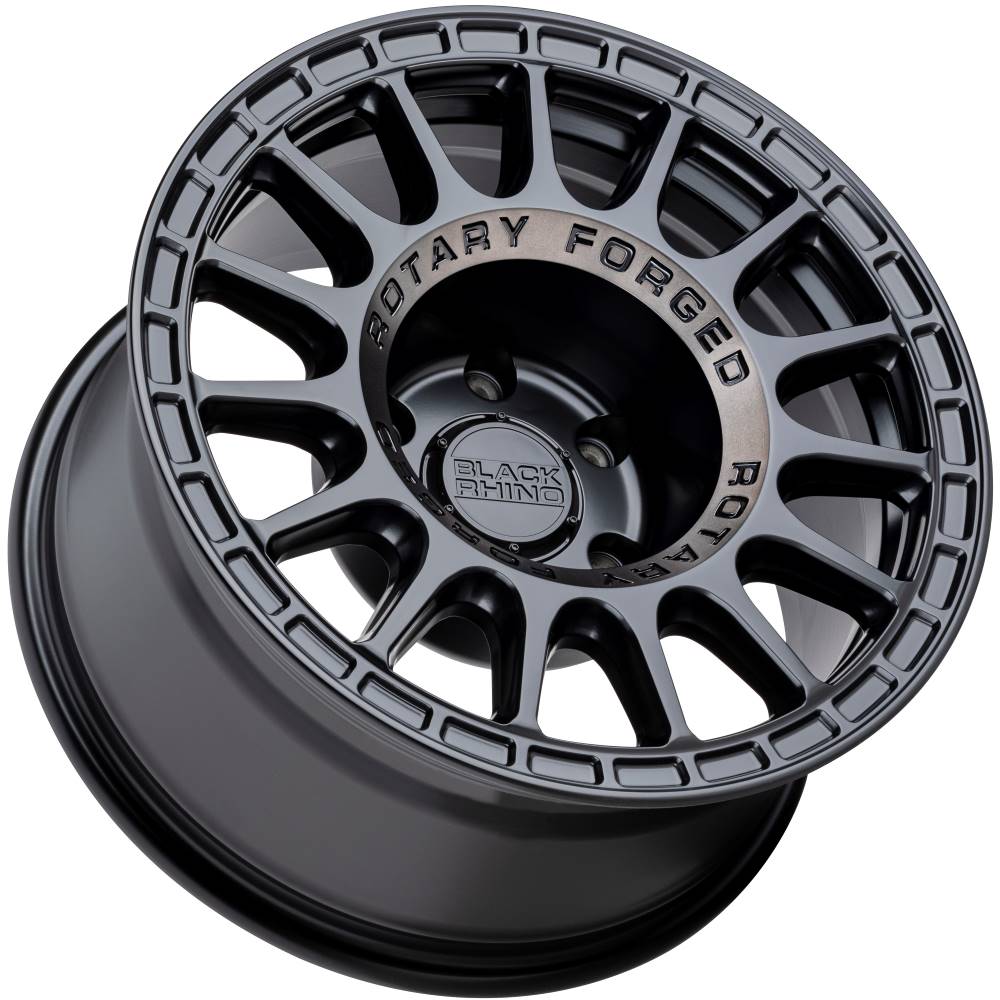 Black Rhino Sandstorm 17X8 5X108 Semi Gloss Black With Machined Dark Tint