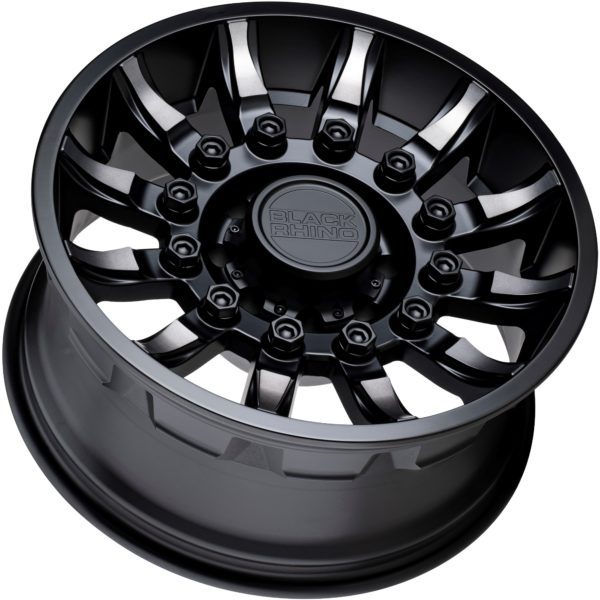 Black Rhino Mission 17X8.5 6X139.7 Matte Black With Machined Tinted Spokes