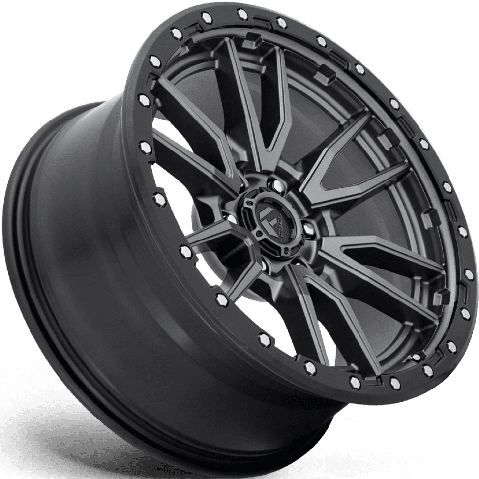 Fuel D680 Rebel6 18X9 6X139.7 Anthracite Center W/ Black Lip