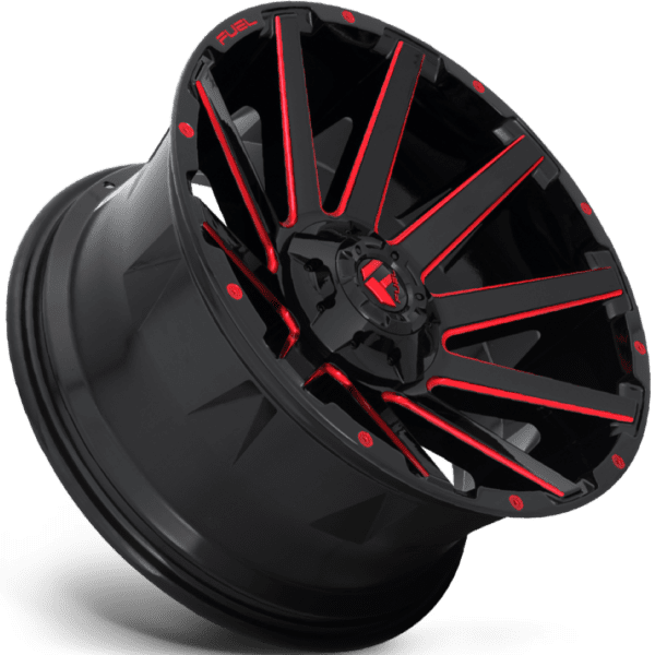 Fuel D643 Contra 20X10 8X170 Gloss Black With Candy Red