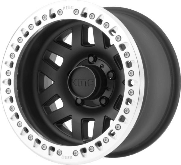 KMC Wheels KM229 Machete Crawl 17X9 5X127 Satin Black With Machined Ring