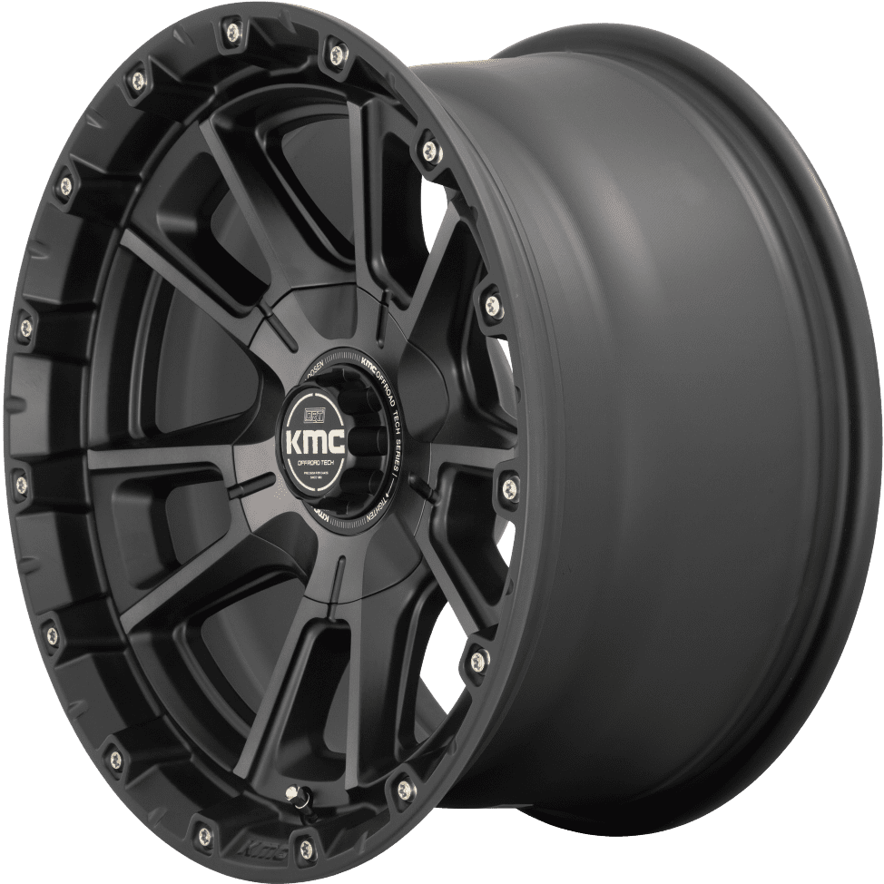 KMC Wheels KM100 Sync 17X9 6X135 / 6X139.7 Satin Black With Gray Tint