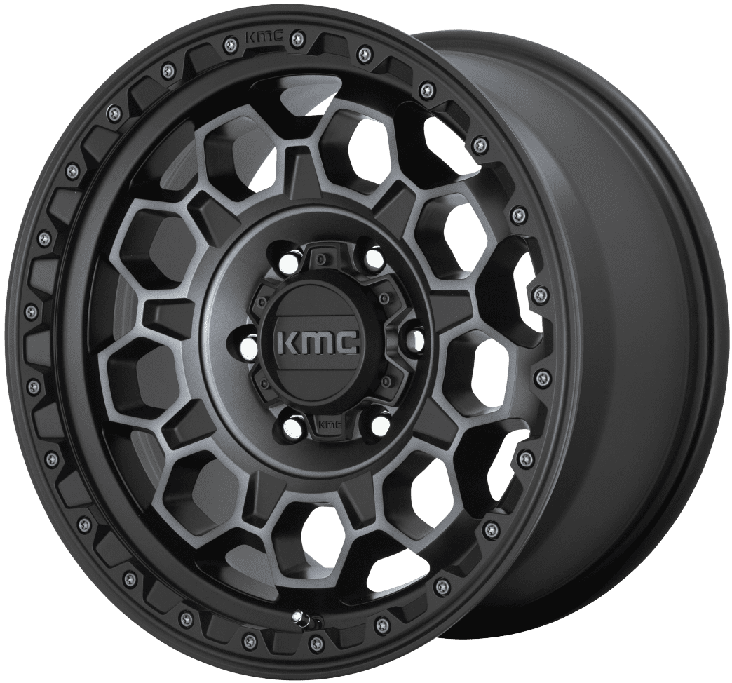 KMC Wheels KM545 Trek 17X9 6X139.7 Satin Black With Gray Tint