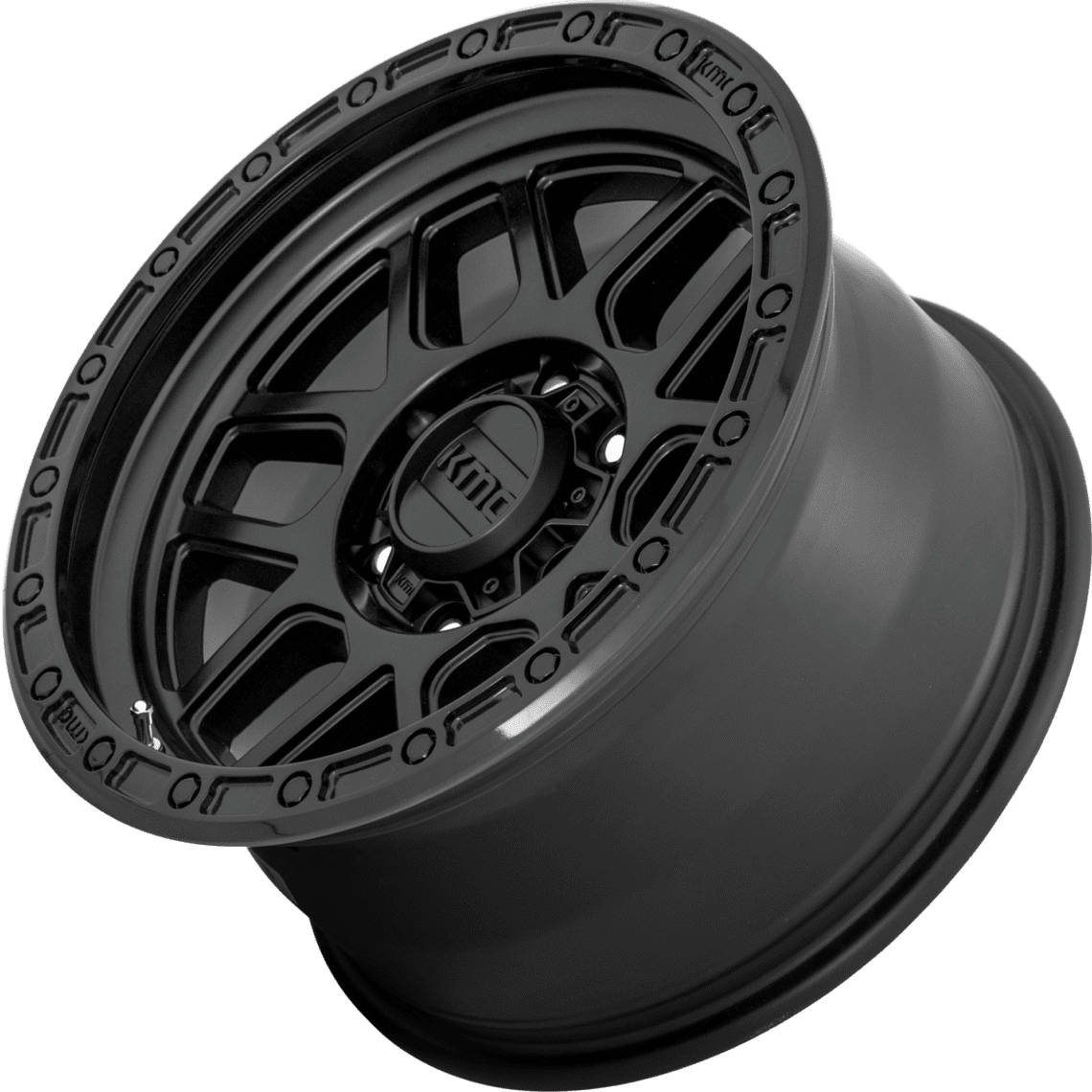 KMC Wheels KM544 Mesa 17X9 6X139.7 Satin Black With Gloss Black Lip