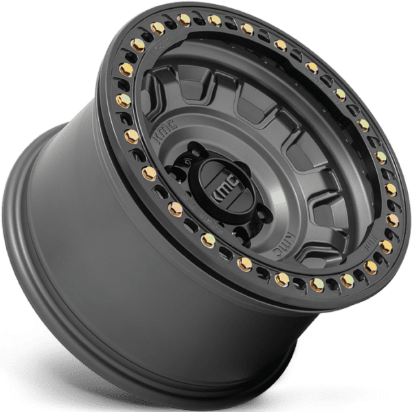 KMC Wheels KM236 Tank Beadlock 17X9 5X127 Satin Black W/ Black Bolts