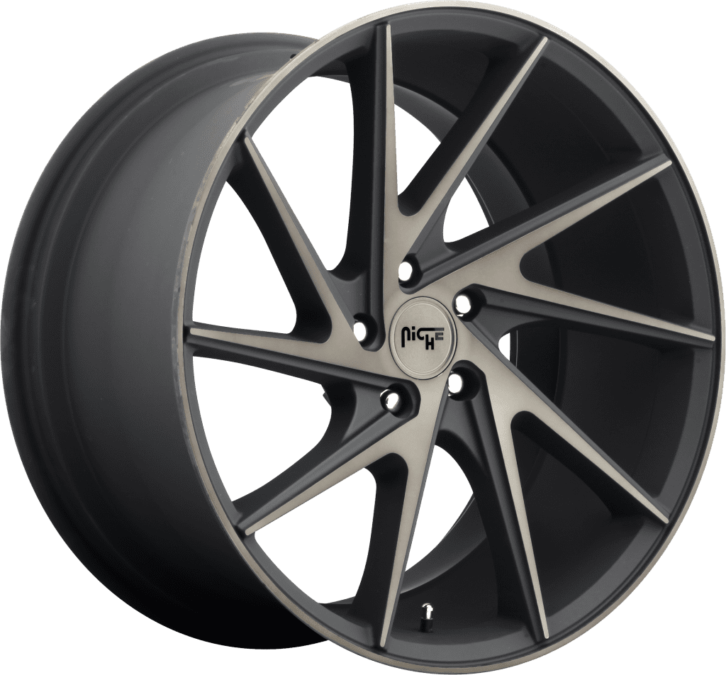 Niche M163 Invert 20X9 5X120 Black Machined With Dark Tint