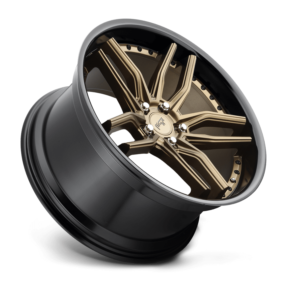 Niche M195 Methos 19X8.5 5X112 Matte Bronze With Black Bead Ring