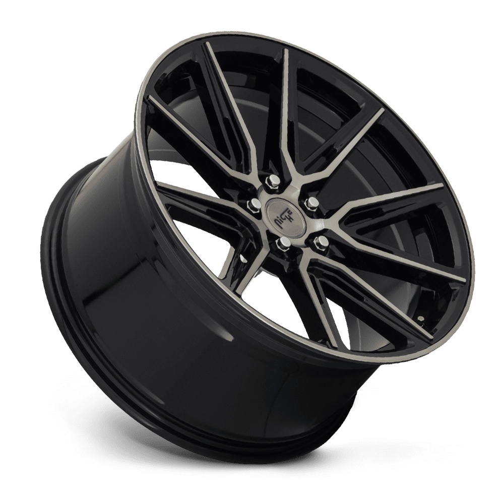 Niche M219 Gemello 20X9 5X115 Gloss Black & Machined Ddt