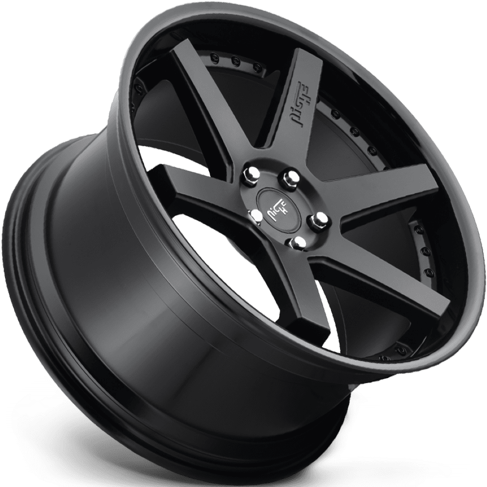Niche M192 Altair 19X8.5 5X112 Satin Black With Gloss Black Lip