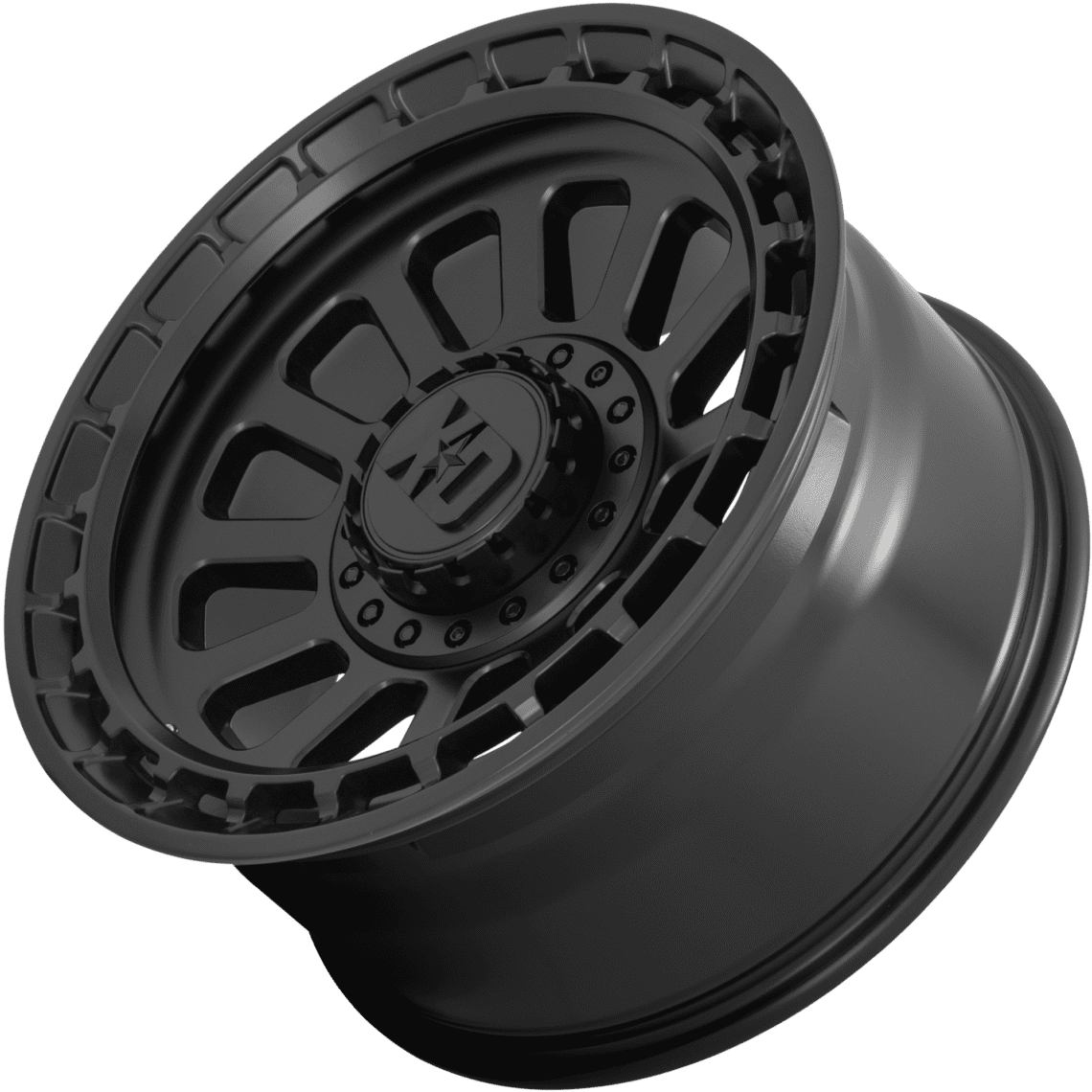 XD WHEELS XD856 Omega 17X9 5X127 / 5X139.7 Satin Black Machined Lip Red Tint