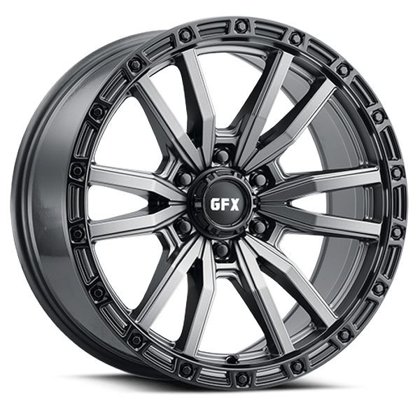 G-FX TR22 18X9 6X135 Matte Grey With Matte Black Lip