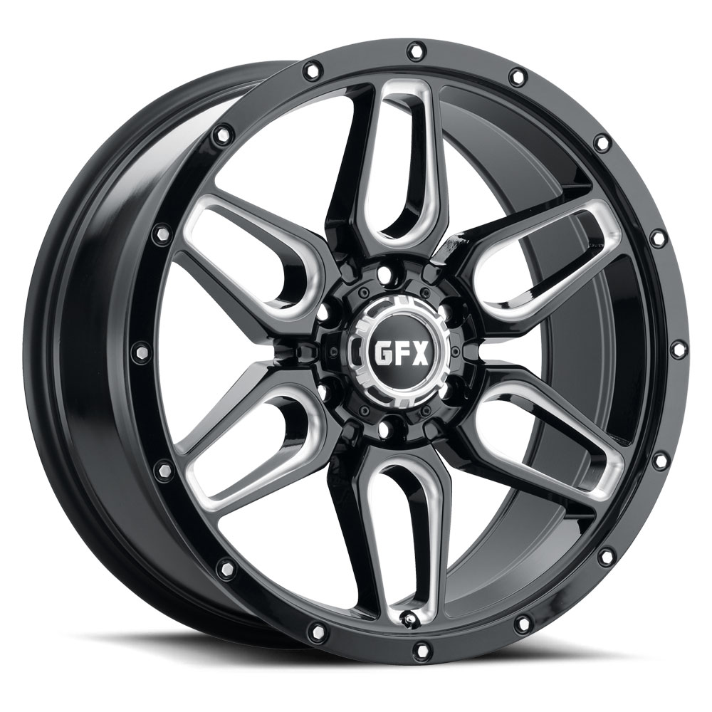 G-FX TR-18 18X9 6X139.7 Gloss Black Milled