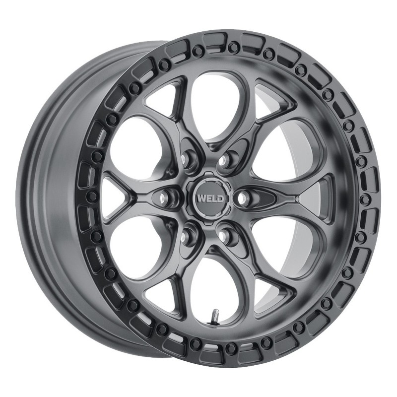 Weld Off-Road Ledge Six W107 18X9 6X139.7 Satin Gunmetal / Black ring